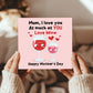 Funny Mothers Day Card Mum I Love You As Much As You Love Wine