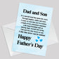 Fathers Day Cards From Son A6 Fathers Day Cards Dad Son Poem