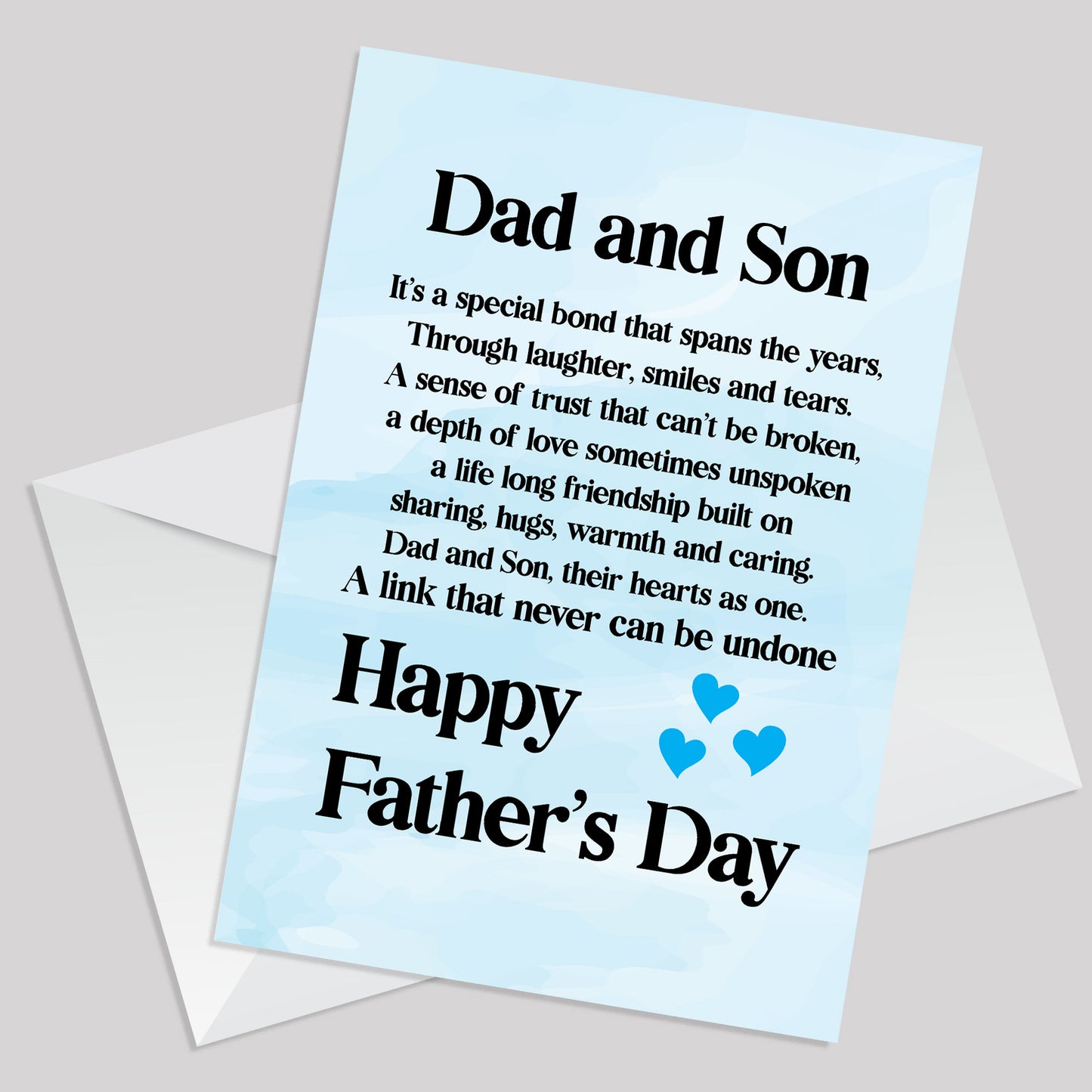 Fathers Day Cards From Son A6 Fathers Day Cards Dad Son Poem