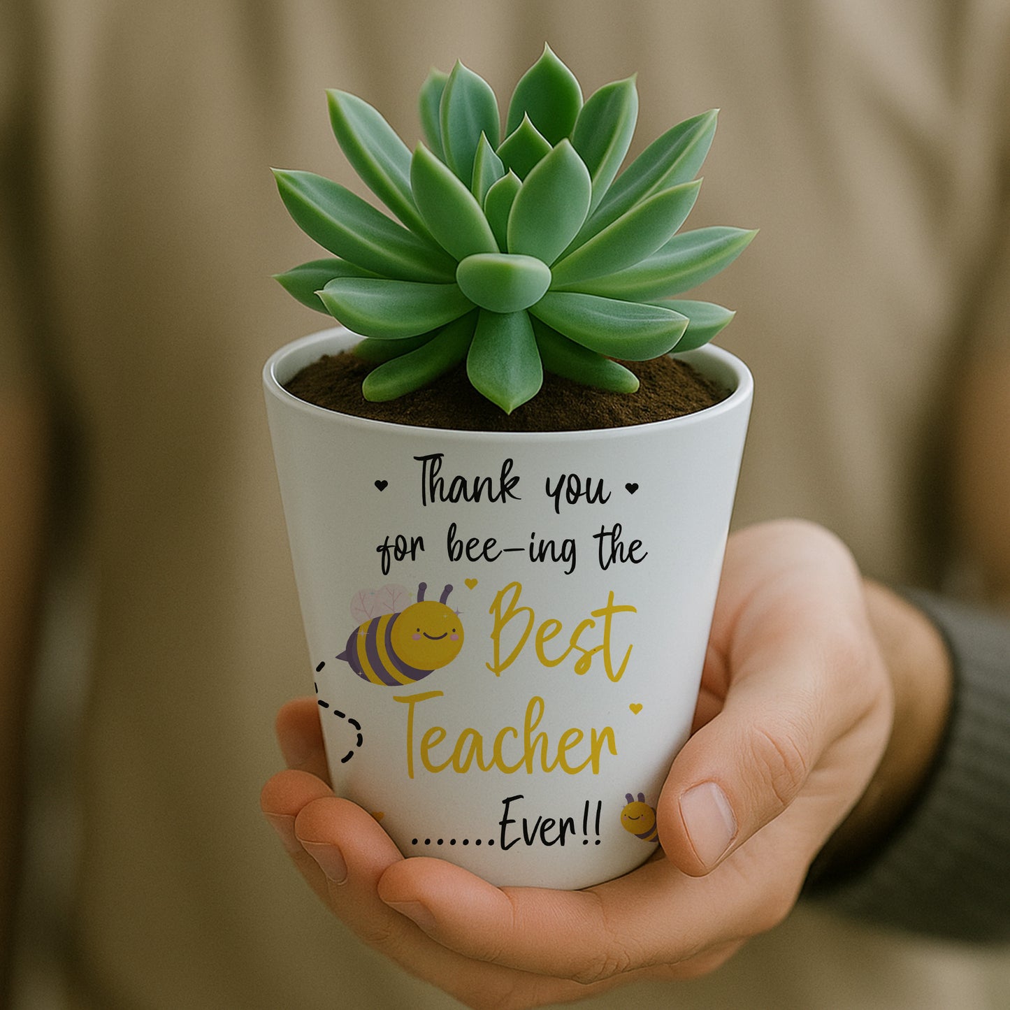 Best Teacher Ever Gift Thank You Gifts For Teacher Plant Pot