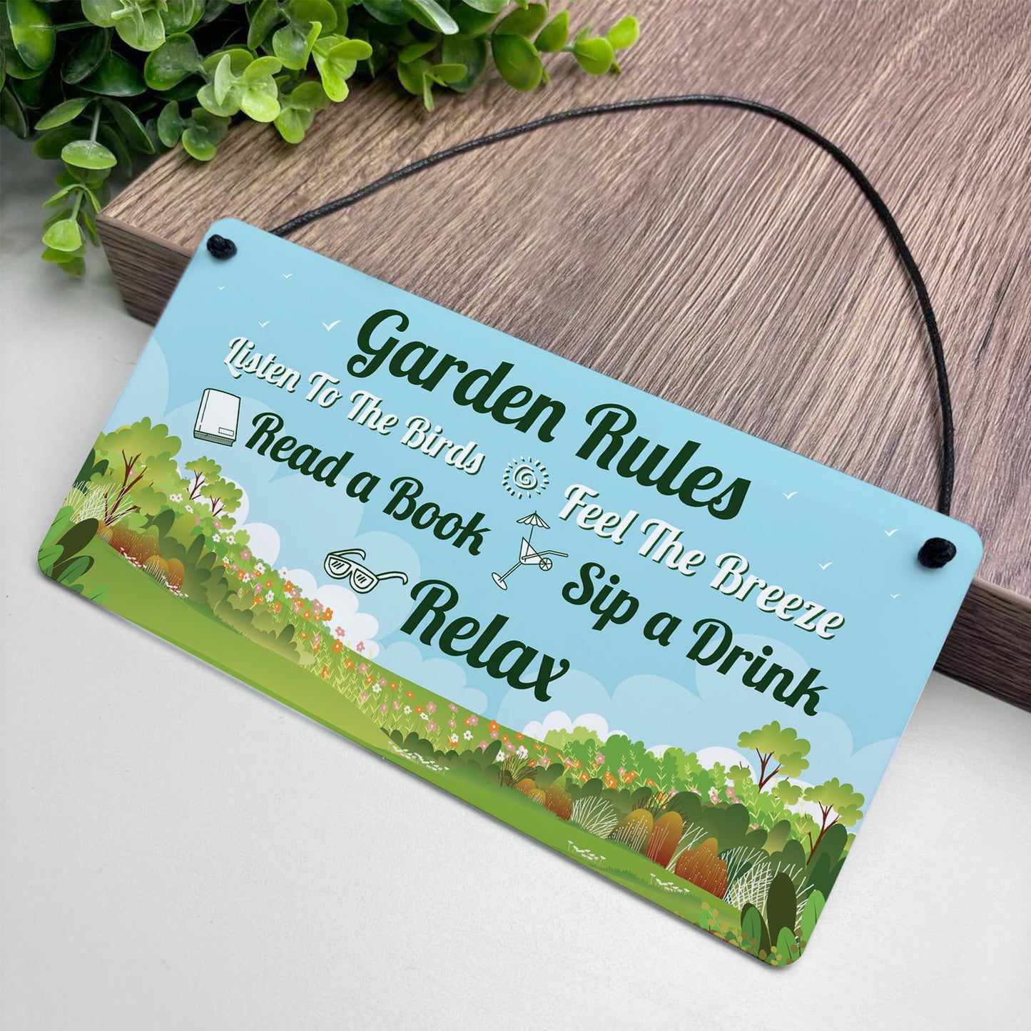 Novelty Garden Signs For Outdoor Cute Garden Rules Sign For Shed
