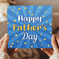 Dad Card For Fathers Day With Envelope Included Gold Stars