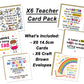 Teacher Appreciation Cards Set of 6 Assorted Thank You Cards