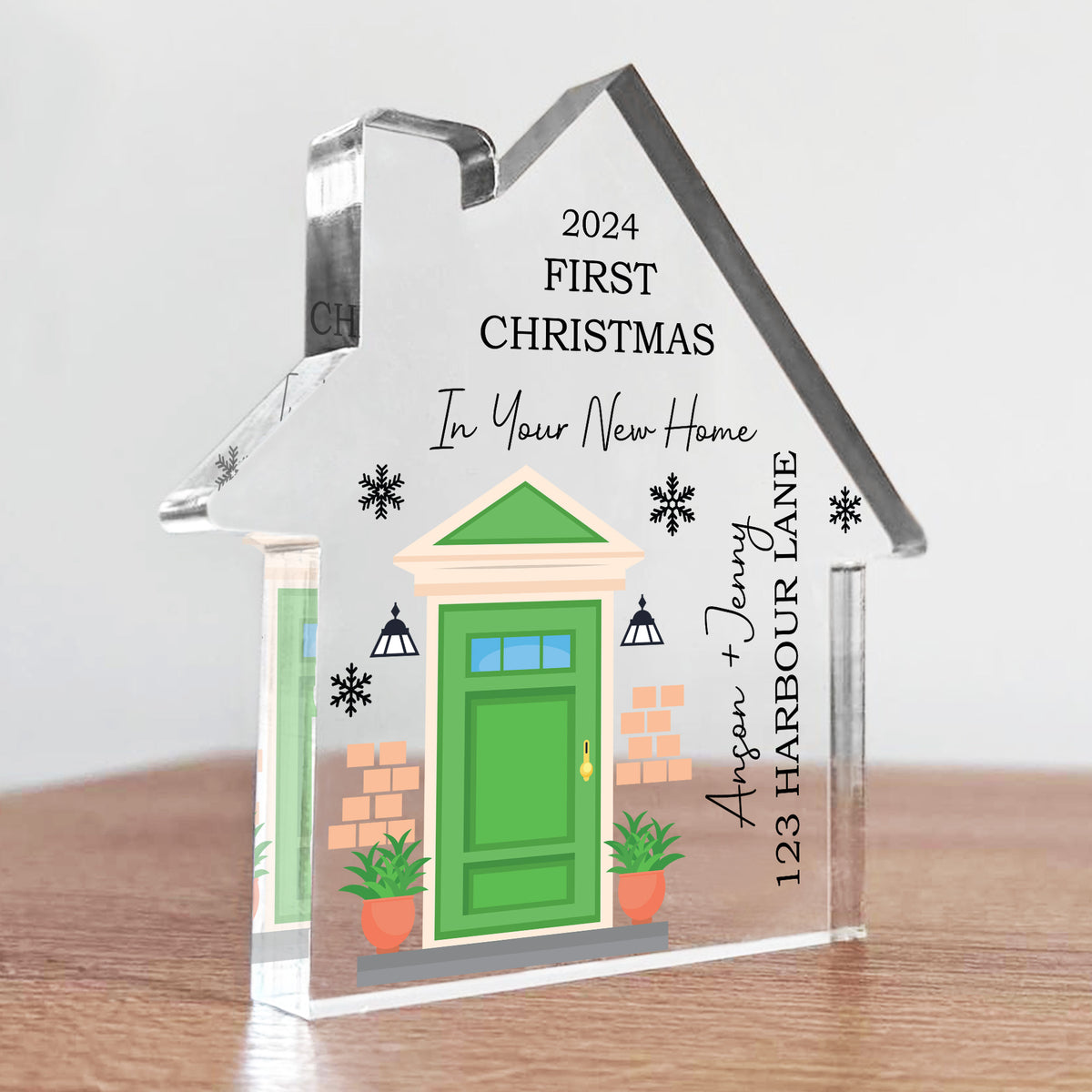 Personalised First Christmas In Your New Home Plaque Gift