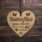 Memorial Gift Hanging Heart Plaque Butterly Memorial Sign