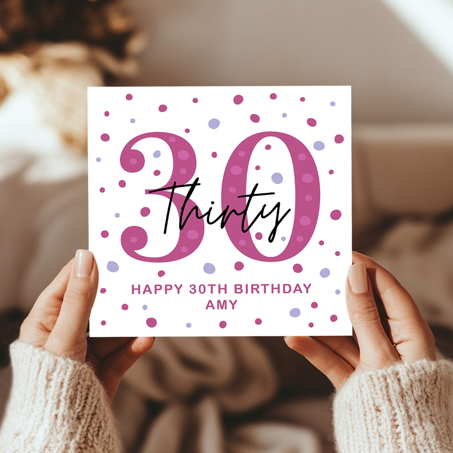 Personalised 30th Birthday Card Friend Thirtieth Birthday Sister