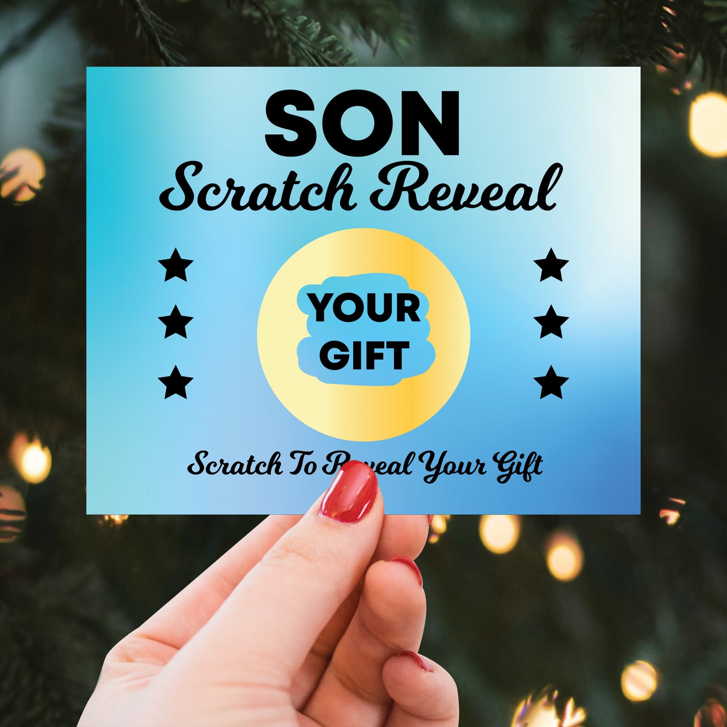 Son Scratch Card Gift Reveal For Birthday Son Card Scratch off