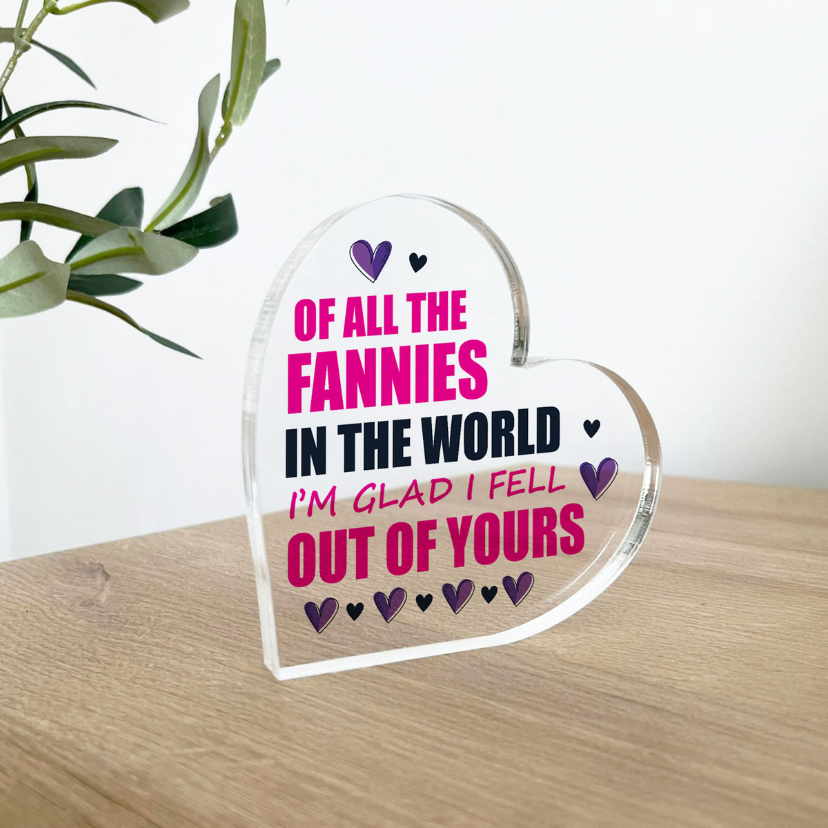 Funny Gift For Mum For Christmas Birthday Acrylic Heart Plaque