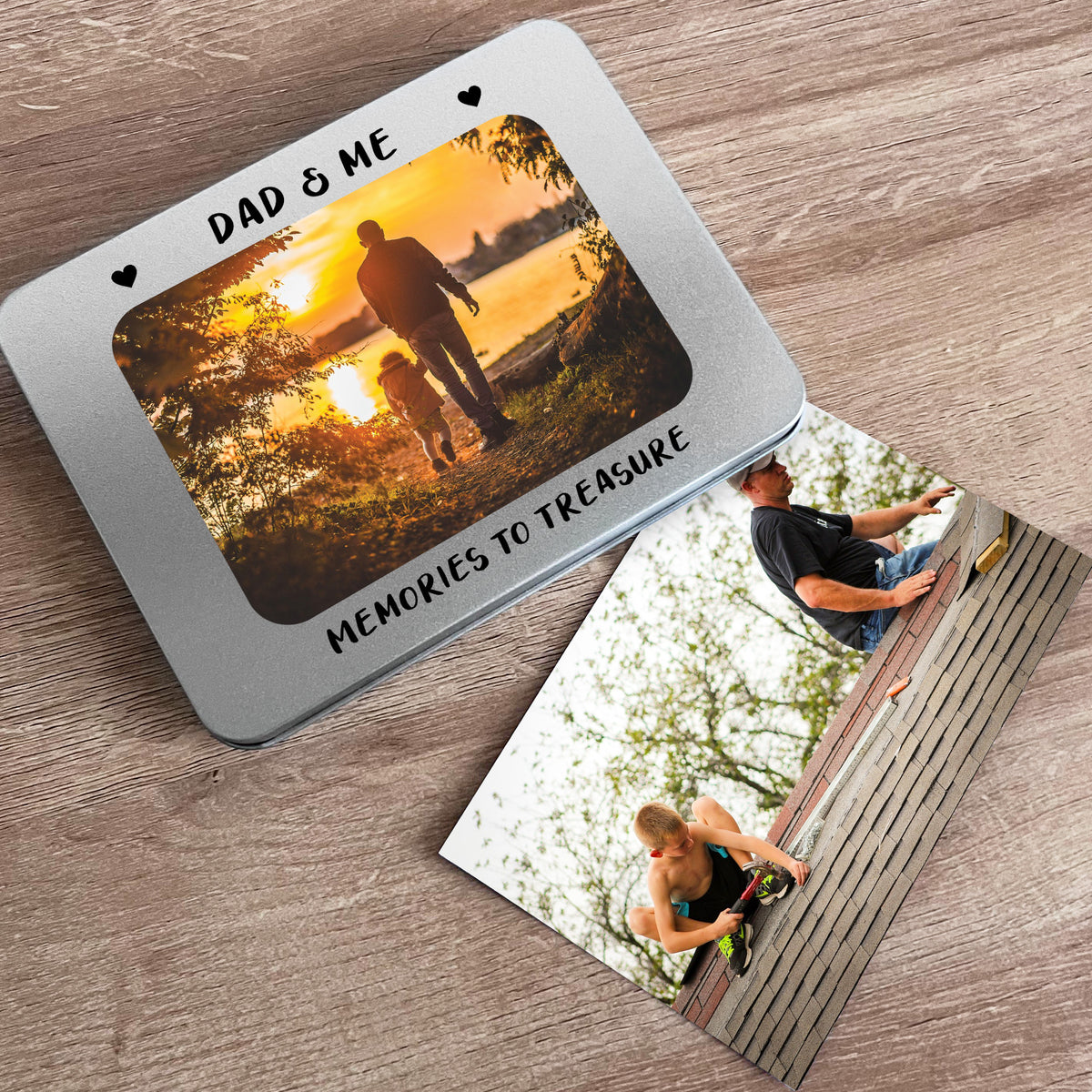 Dad Gift For Birthday Photo Storage Box Personalised Gift