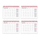 2025 Pink Calendar Desktop Office Planner Month to View Planner