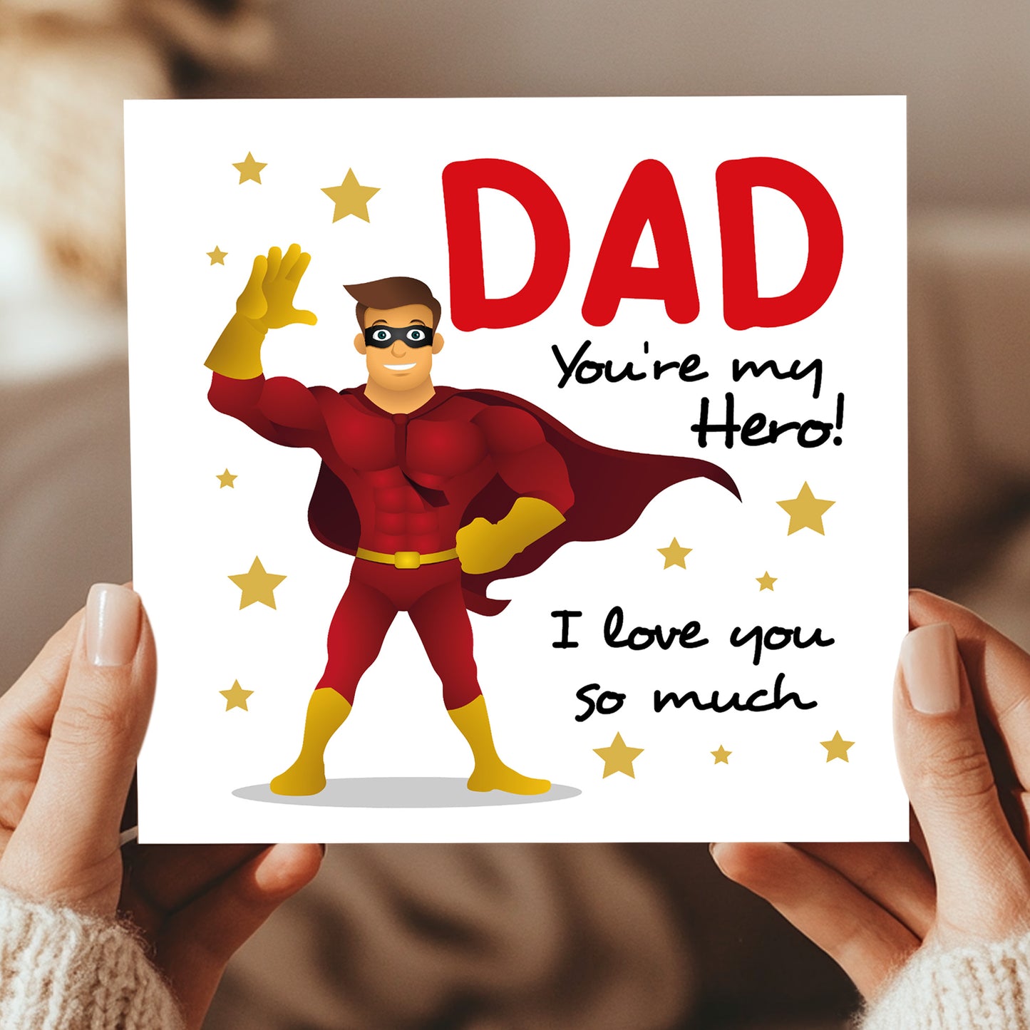 Dad Superhero Card For Father's Day Birthday Novelty Card