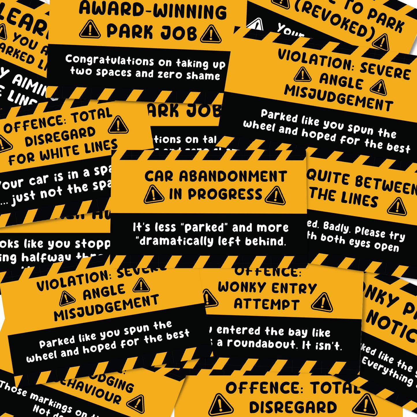 Bad Parking Cards Fake Parking Tickets 38 Page Coupon Book