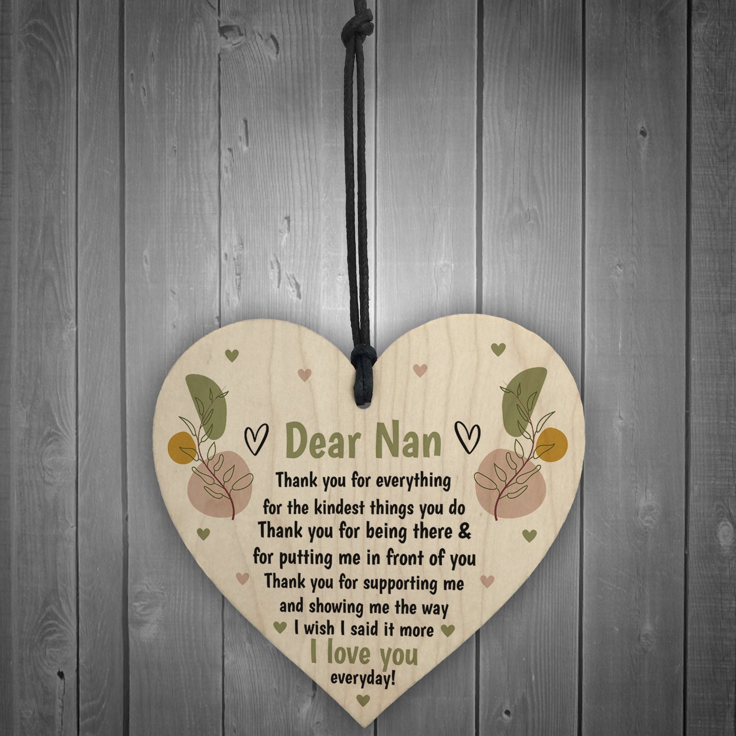 Cute Thank You Nan Love You Gift Birthday Christmas