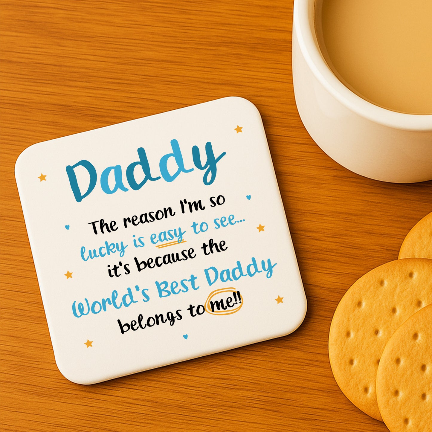 Gifts For Daddy DADDY COASTER Daddy Birthday Gift For Christmas