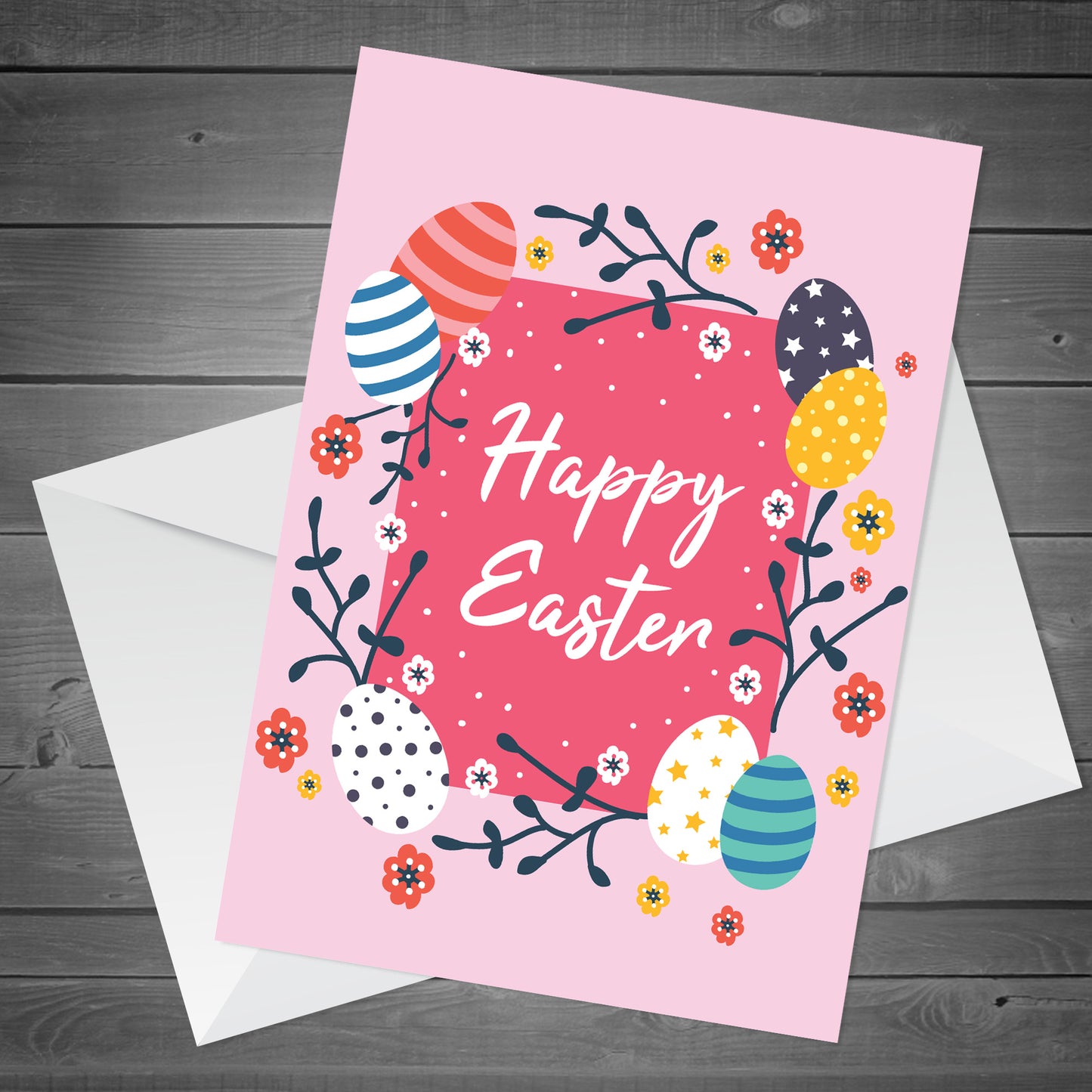 Happy Easter Greetings Card For Kids Children Students Teacher