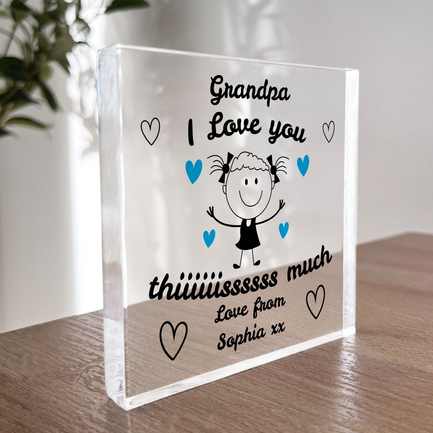 Gift For Grandpa Grandad I Love You This Much From Granddaughter