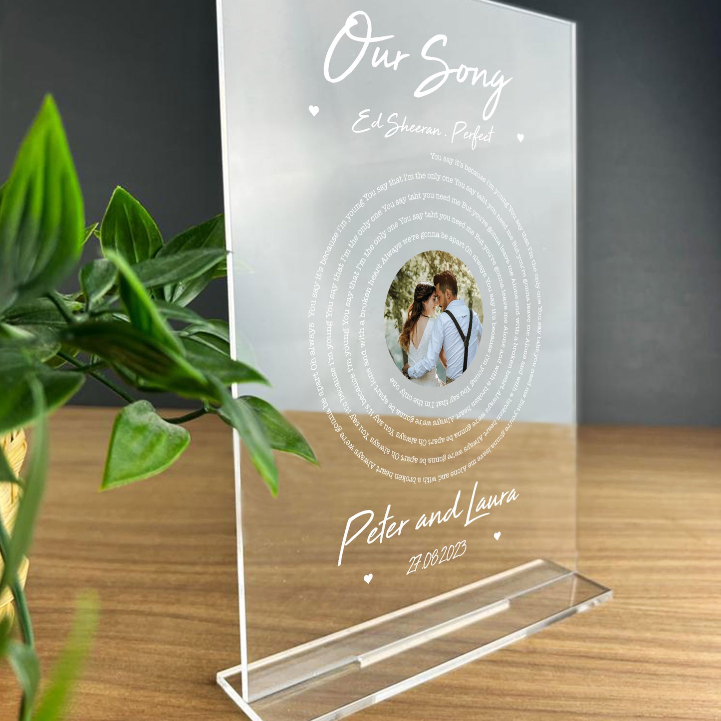 Personalised Our Song Anniversary Plaque For Husband Wife