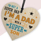 Funny Dad Gifts From Son Wooden Heart Dad Gift For Birthday