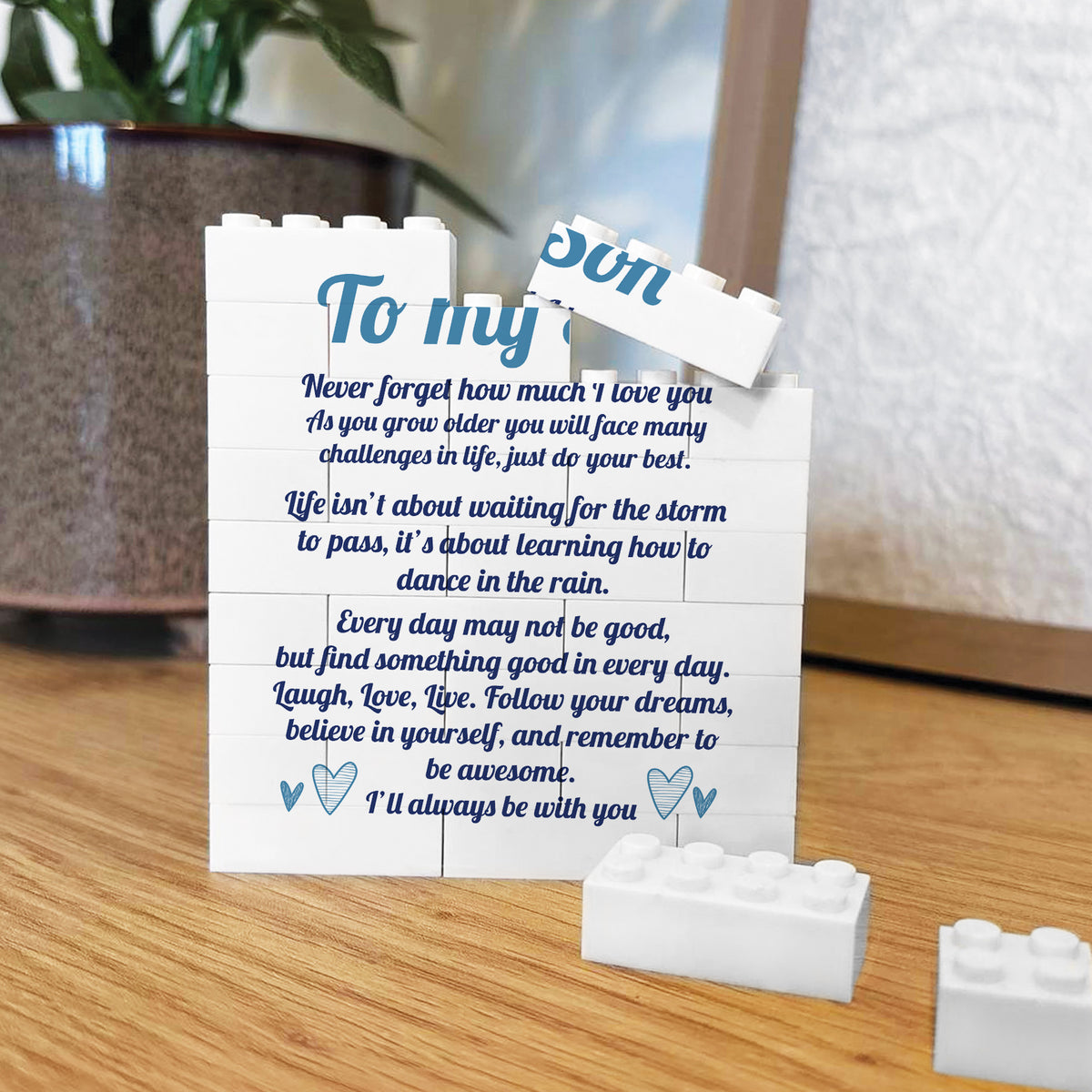 My Son Sentimental Gift Poem Building Block Son Gift From Mum