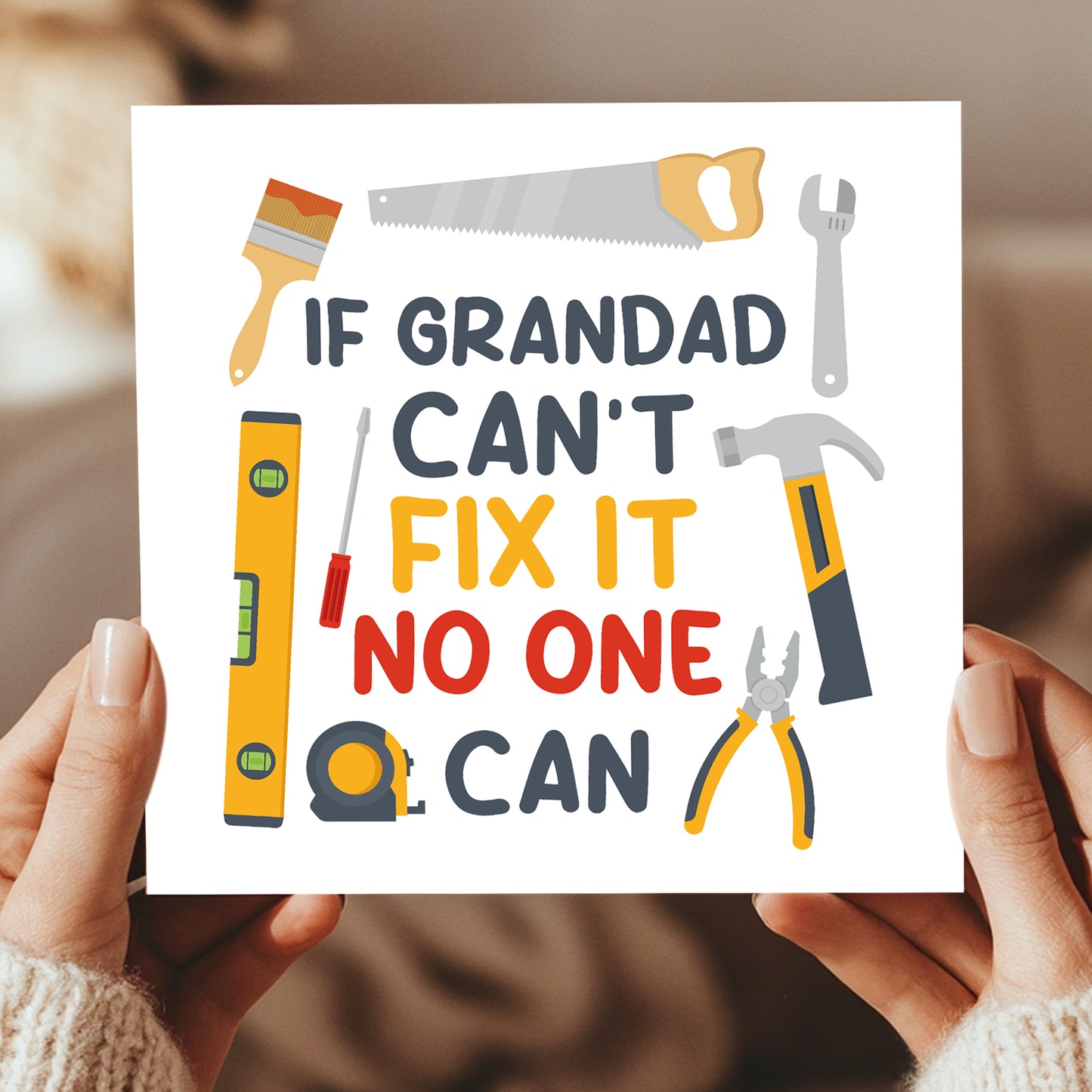 Funny Birthday Card For Grandad Cant Fix It No One Can Card