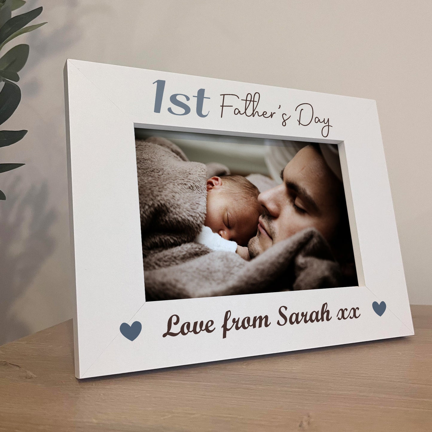 First Fathers Day Gift For Dad Daddy Personalised Photo Frame