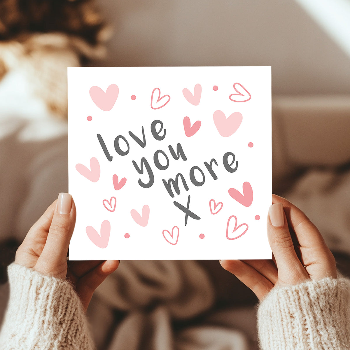 Valentines Day Card For Him Her, Love You More Card, Anniversary