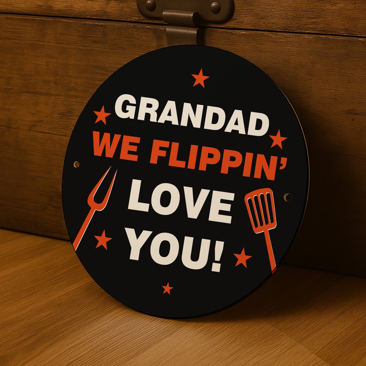 Fathers Day Gift For Grandad Flippin Love You Grandad BBQ Sign