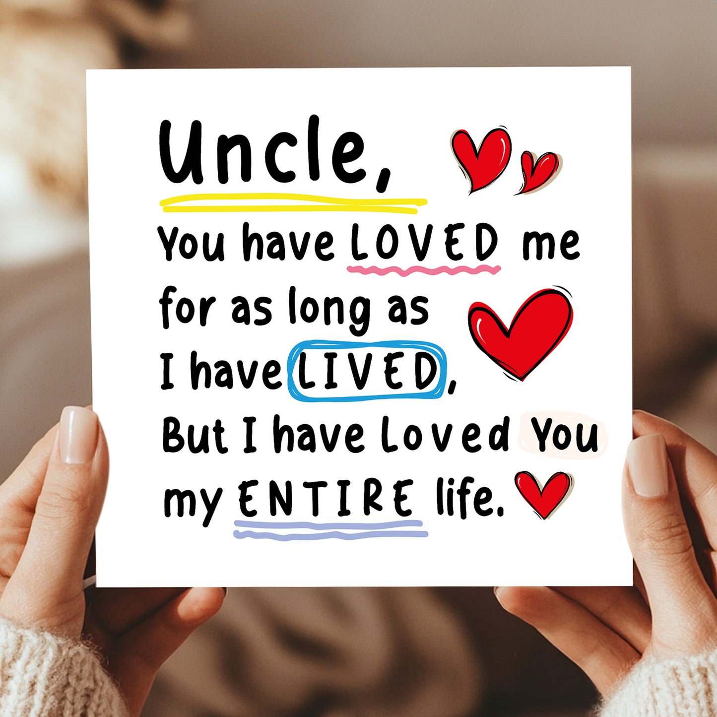 Birthday Card For Uncle With Kraft Envelope Uncle Card