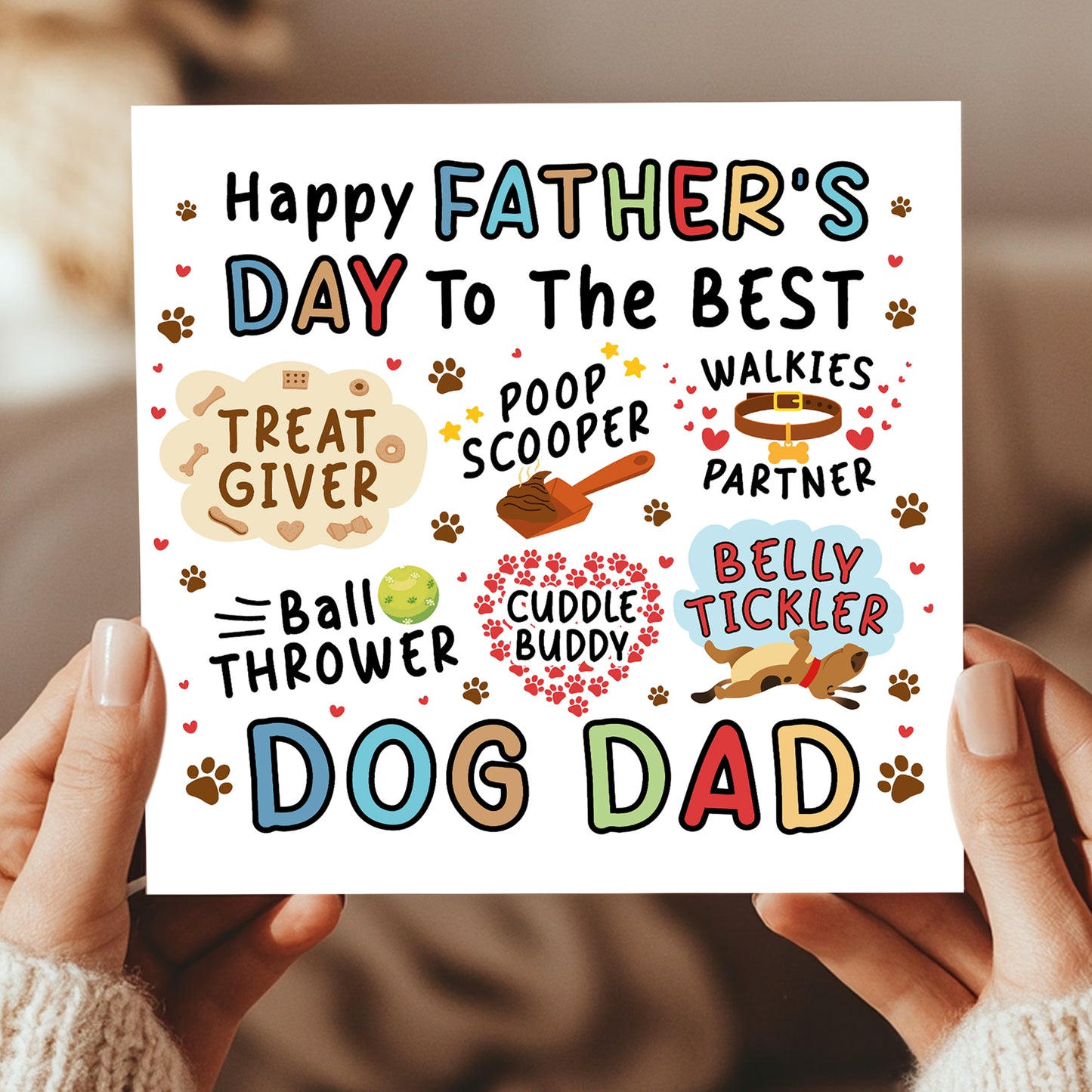 Happy Fathers Day Card From The Dog Fathers Day Card For Dad
