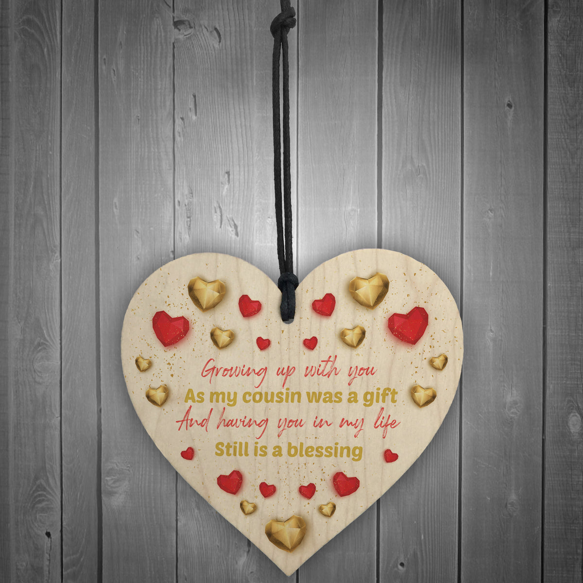Cousin Gifts For Birthday Family Gifts For Cousin Wooden Heart