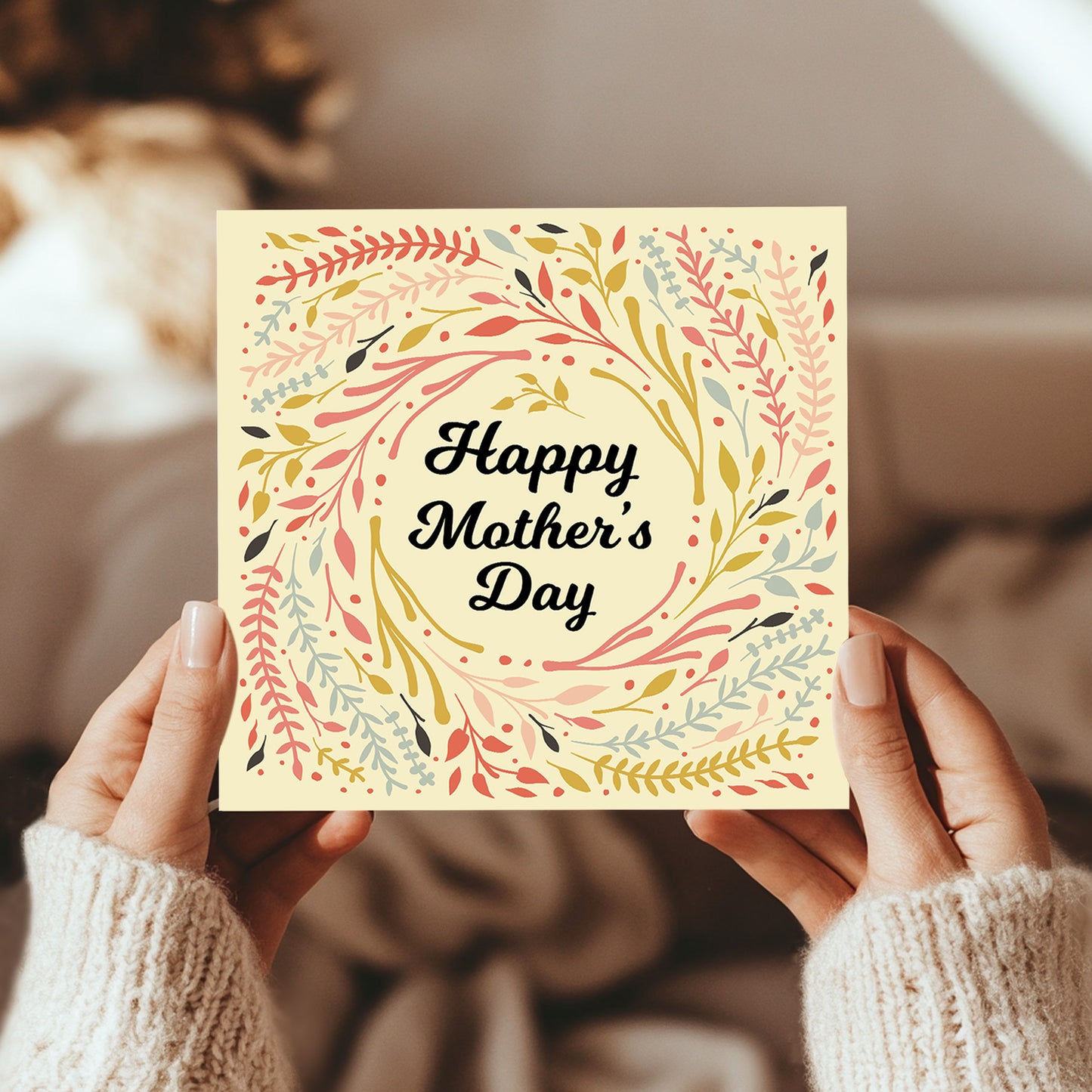 Mothers Day Card For Mum Happy Mother's Day Card 14.5x14.5cm