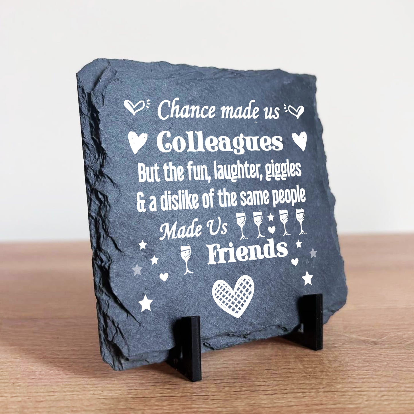 Chance Made Us Colleagues Gift Slate Plaque Leaving Job Gift