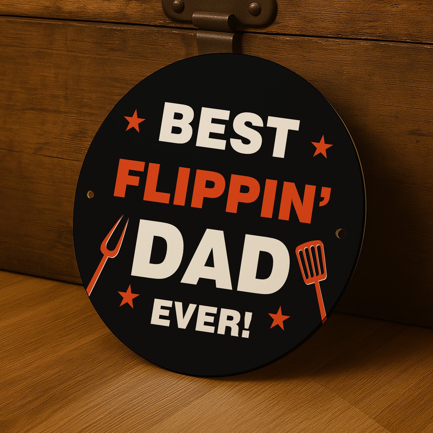 Fathers Day Gift For Dad Best Flippin Dad BBQ Sign Man Cave Sign