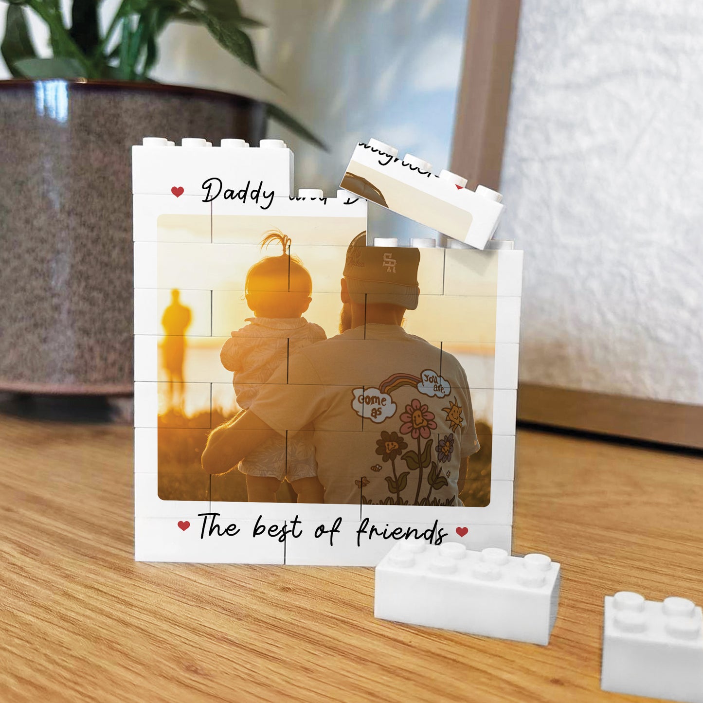 Daddy And Daughter Plaque Brick Photo Block Gift For Fathers Day