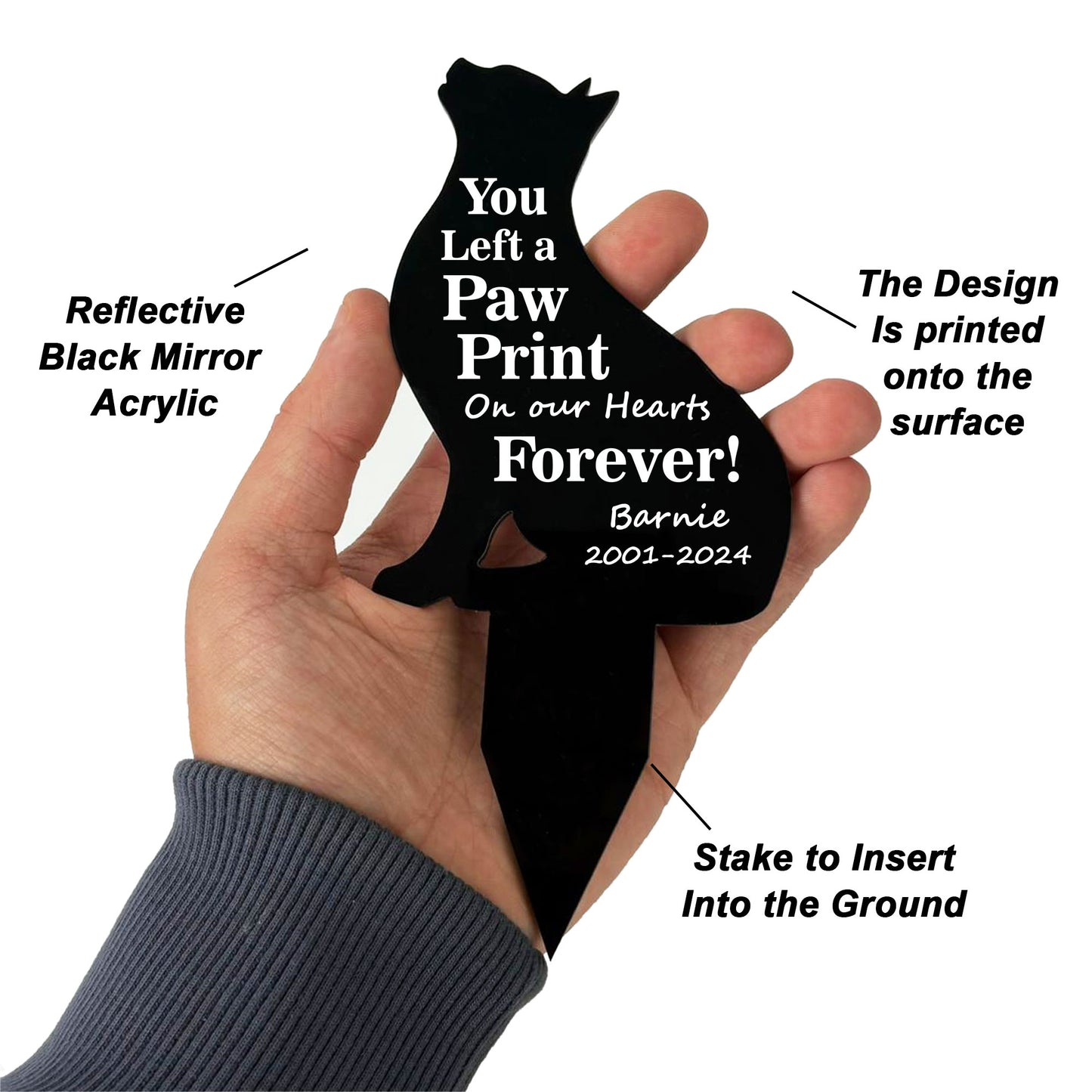 Cat Memorial Stake Garden Burial Pet Memorial Bereavement Gifts