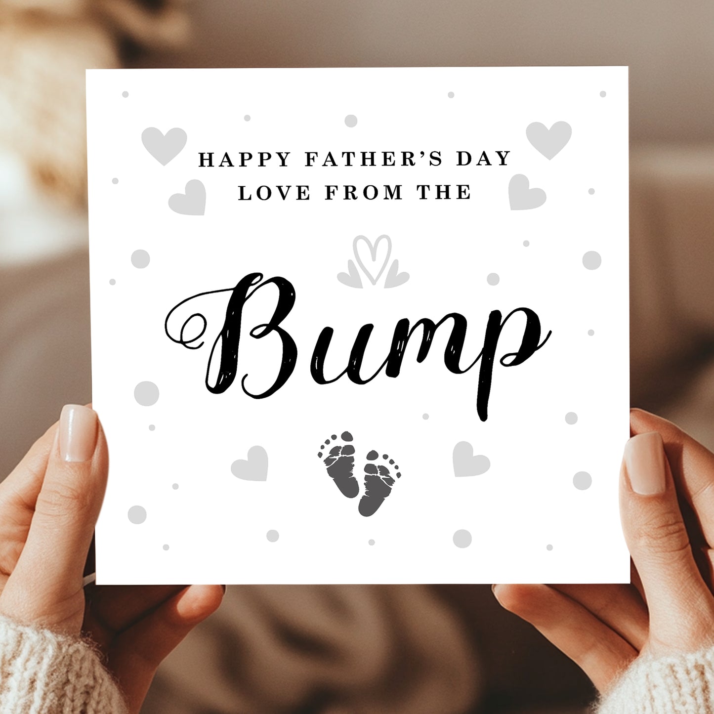 Happy Fathers Day Card From The Bump With Envelope Daddy To Be
