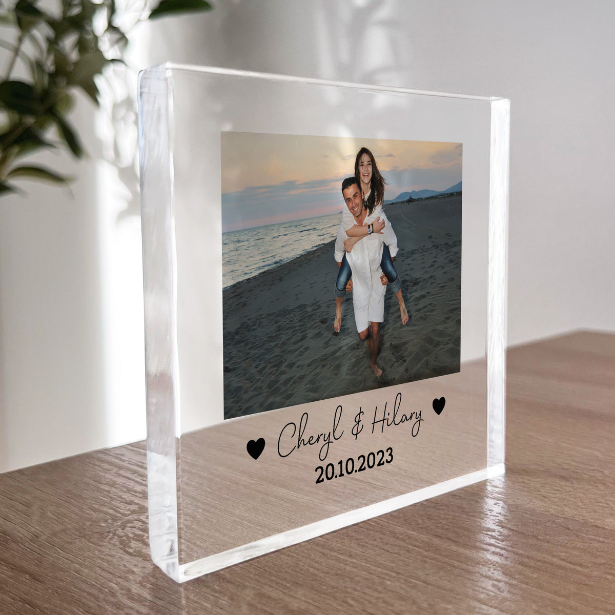 Personalised Anniversary Photo Plaque Him Her Boyfriend