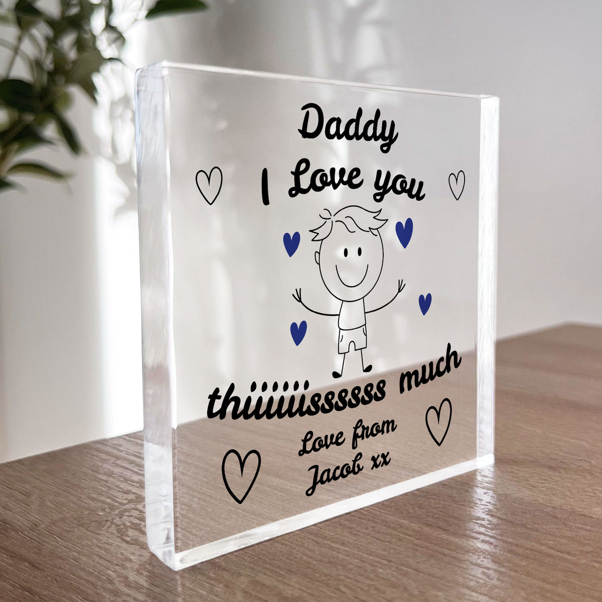 Gift For Dad Daddy I Love You This Much From Son Personalised