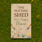 The Potting Shed Sign For Garden Summerhouse Greenhouse 22x12cm