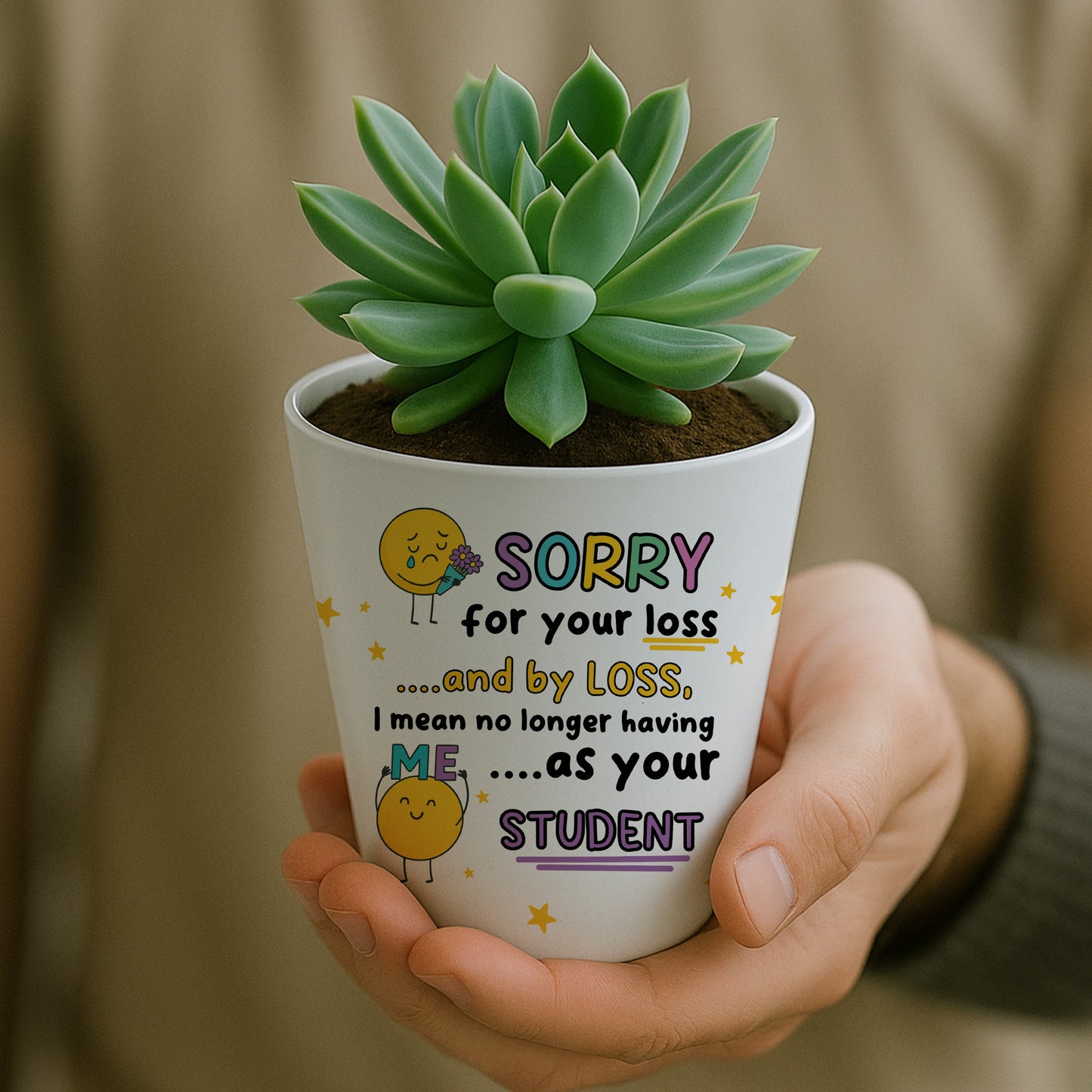 Leaving Gift For Teacher Plant Pot Sorry For Your Loss Gift