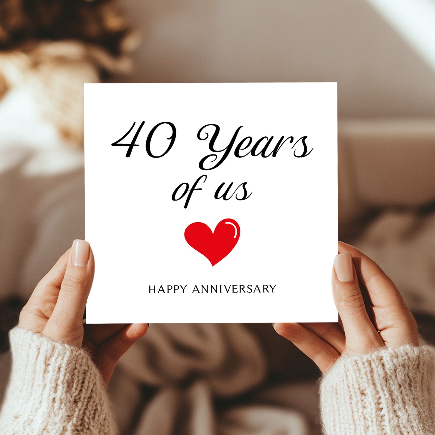 40th Anniversary Card For Husband Wife Grandparents