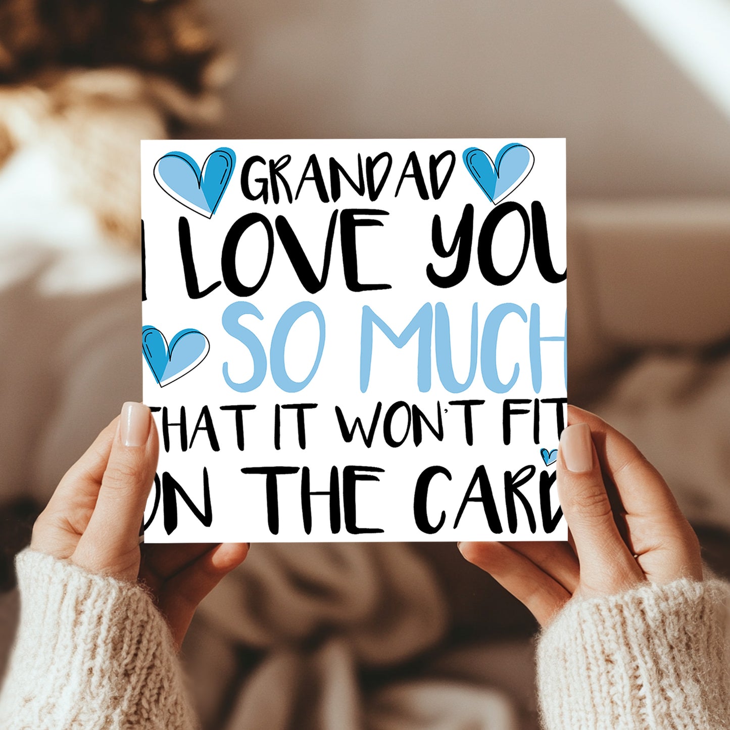 Card For Grandad Birthday With Envelope Included Fathers Day