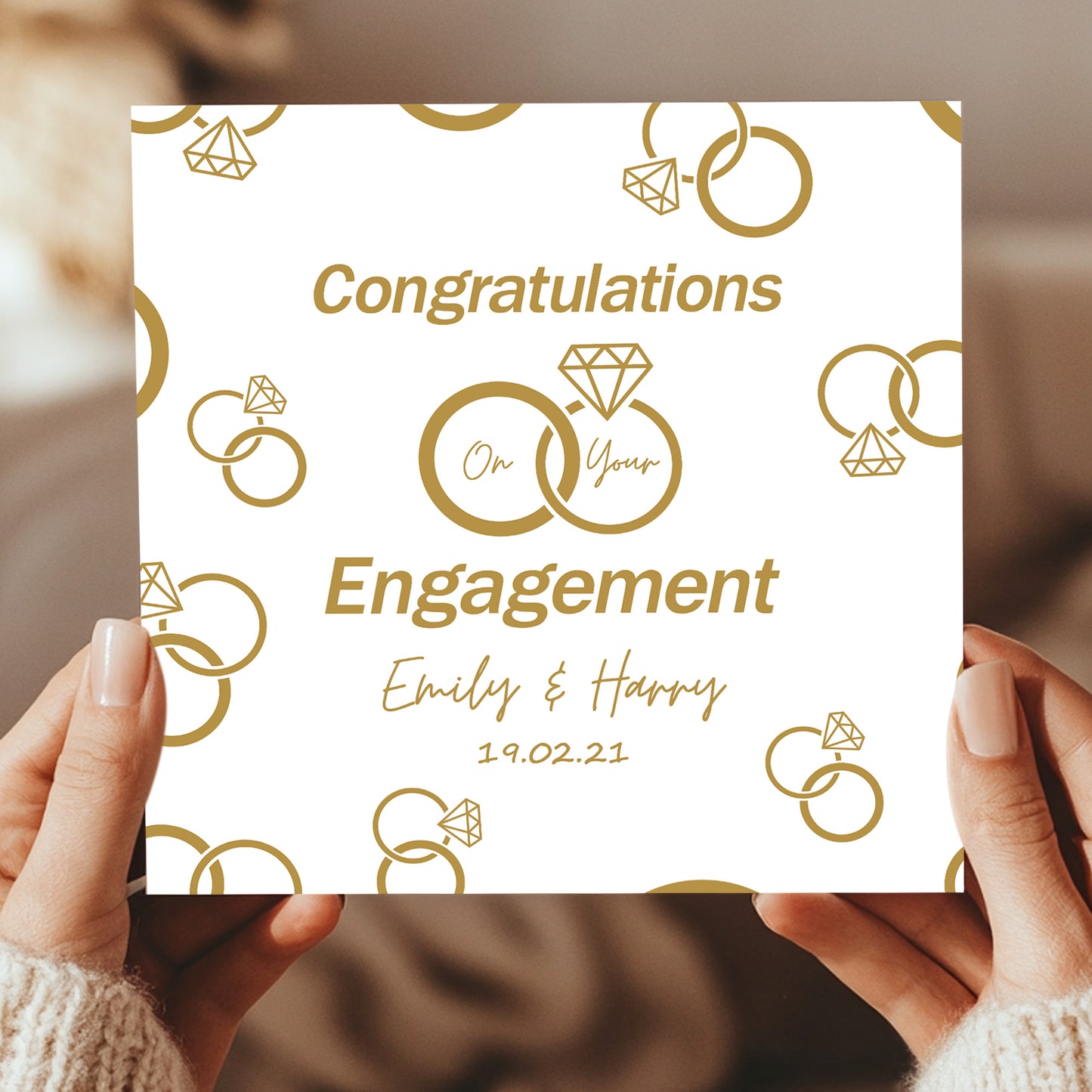 Congratulations On Your Engagement Card Personalised Card