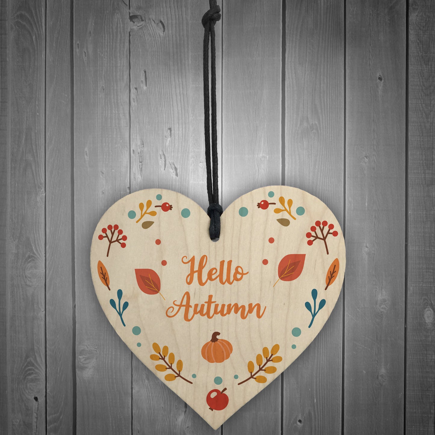 Autumn Sign Novelty Hello Autumn Sign Autumn Accessories Heart