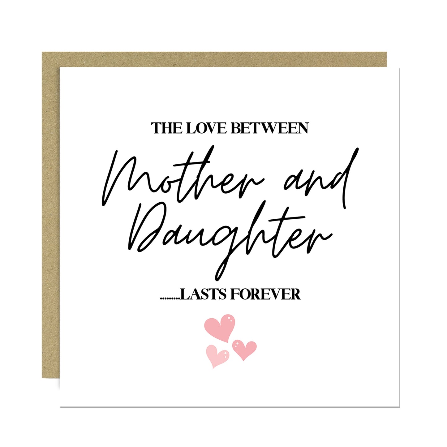 Mother and Daughter Card and Wood Heart Birthday Mothers Day