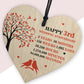 3rd Wedding Anniversary Heart Plaque Present For Anniversary