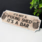 Novelty Home Bar Sign Funny Garden Bar Plaque Man Cave Garage