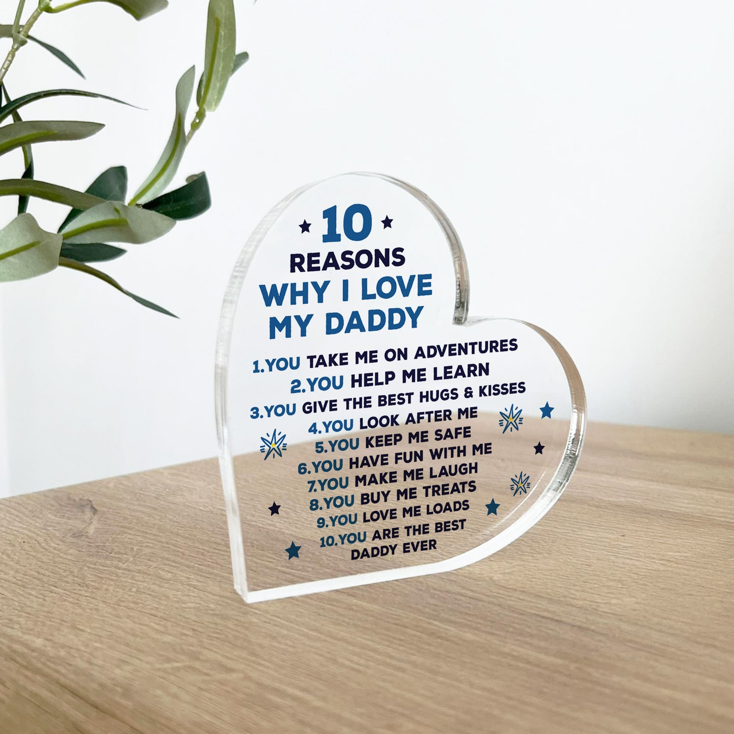 Daddy Gifts From Son Father And Daughter Gifts Acrylic Heart