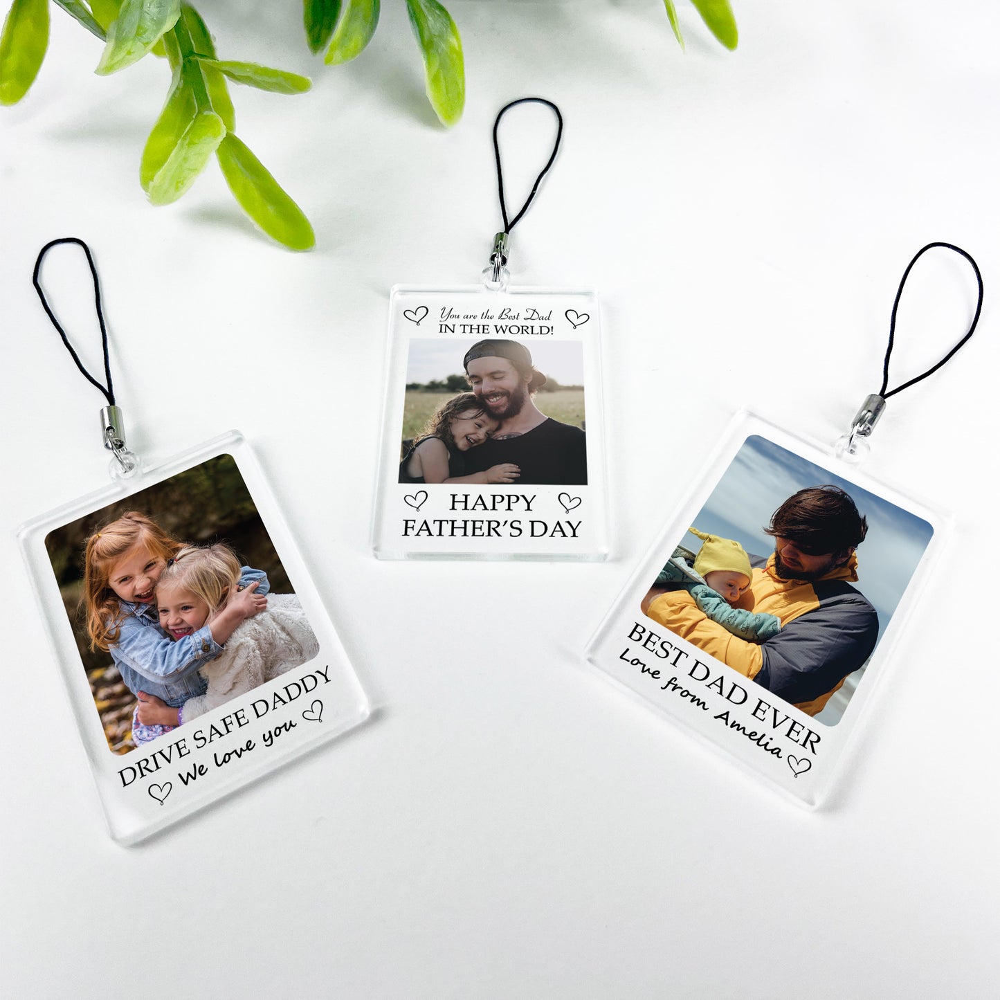 PERSONALISED DAD KEYRING Best Dad In The World Fathers Day Gift