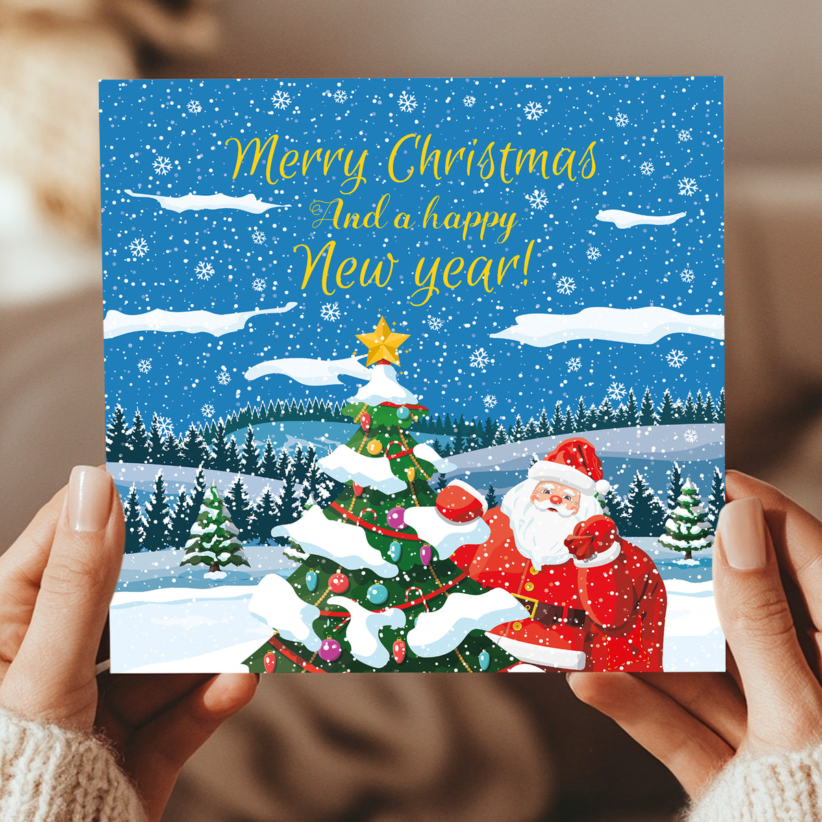 Christmas Card For Friends and Family Santa Xmas Cards For Kids